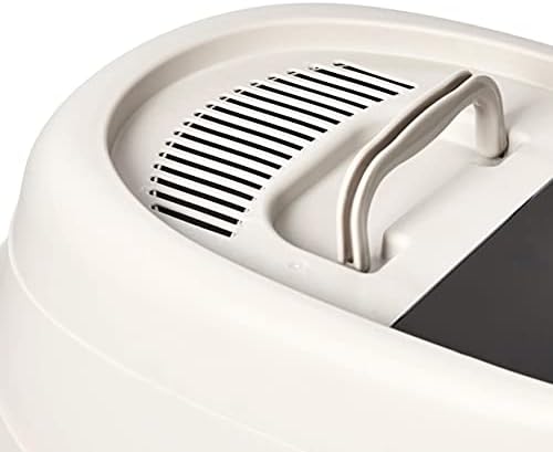 Amazon Basics No-Mess Hooded Enclosed Cat Litter Box with Odor Control and Swinging Door, Standard, 21" x 16" x 15", Multicolor