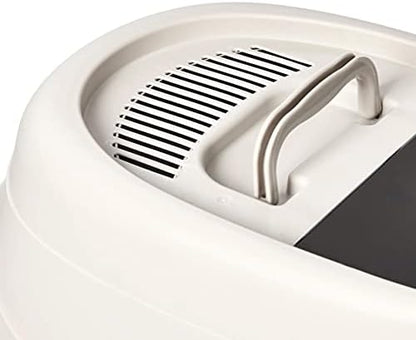 Amazon Basics No-Mess Hooded Enclosed Cat Litter Box with Odor Control and Swinging Door, Standard, 21" x 16" x 15", Multicolor