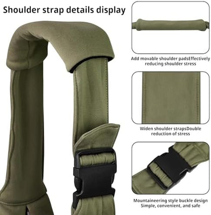 CUBY Adjustable Dog Cat Sling Carrier with Padded Hard Bottom Pet Carrier Sling Soft Carrying Puppy Bag for Small Dogs Cats Outdoor Travel(Green)