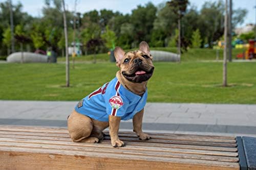 MLB Philadelphia Phillies Vintage Throwback Jersey for Dogs & Cats in Team Color. Comfortable Polycotton Material, Medium