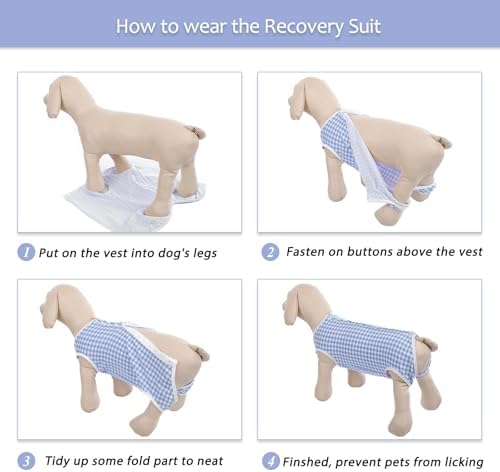 Kuoser Surgical Recovery Suit for Dogs Cats, E-Collar Alternative