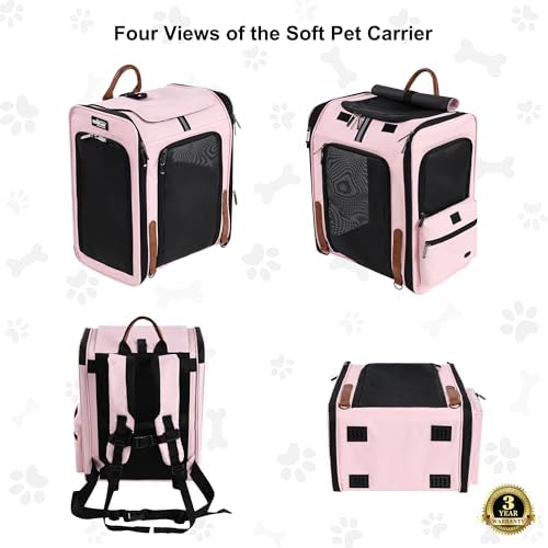 EliteField Deluxe Backpack Pet Carrier for Cats and Dogs (3-Year Warranty)