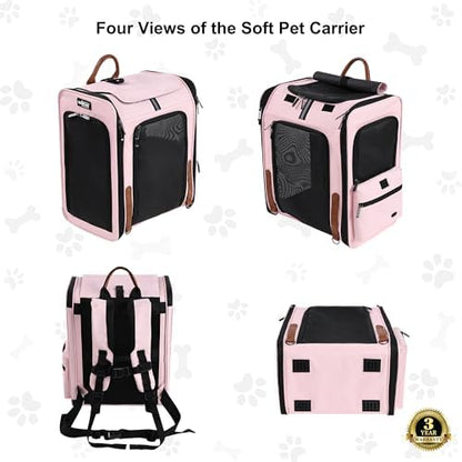 EliteField Deluxe Backpack Pet Carrier for Cats and Dogs (3-Year Warranty)