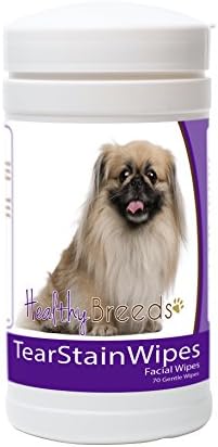 Healthy Breeds Pekingese Tear Stain Wipes 70 Count