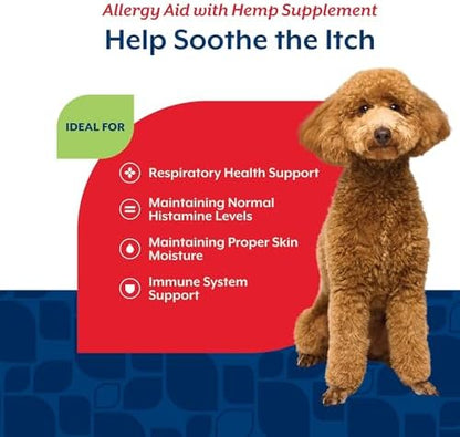 NaturVet Hemp Allergy Aid Supplement for Dogs - 60 Soft Chews