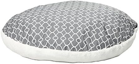 MidWest Homes for Pets Over-Stuffed Dog Bed feat Teflon with Gray/Fleece Pattern, Large