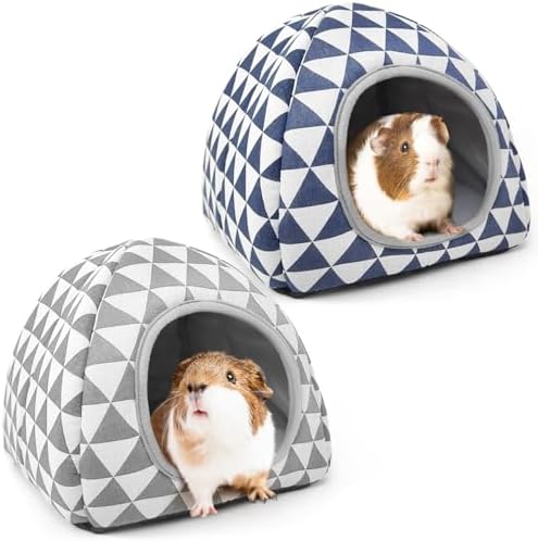 2 Pack Guinea Pig Hideout Washable Dwarf Rabbit Bed