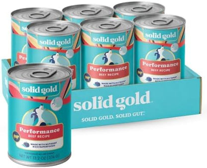 Solid Gold Beef Wet Dog Food, Meal & Topper, Adult & Puppies, 6ct Cans