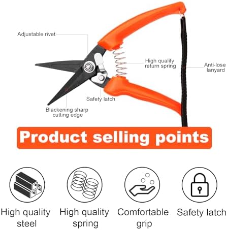 8" High Carbon Steel Goat Sheep Hoof Trimmer w/Sheath for Alpaca Lamb Pig