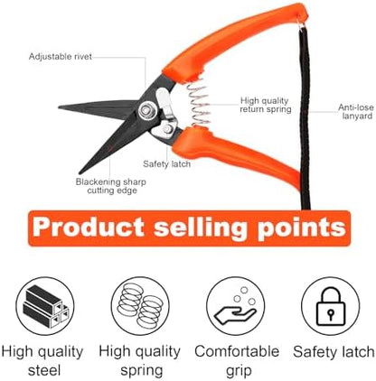 8" High Carbon Steel Goat Sheep Hoof Trimmer w/Sheath for Alpaca Lamb Pig