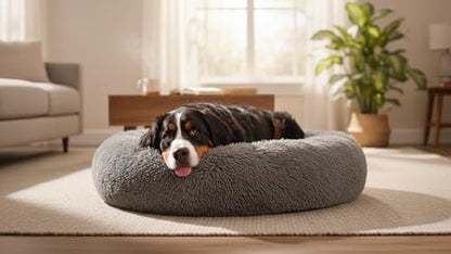 The Dog’s Bed Calming Donut Dog Bed, Machine Washable Removable Zip Cover