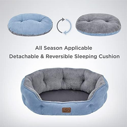 Bedsure Small Dog Bed Washable,Round Cat Beds for Indoor Cats,25in