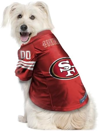 Littlearth NFL San Francisco 49ers Premium Pet Jersey, Team Color, X-Small