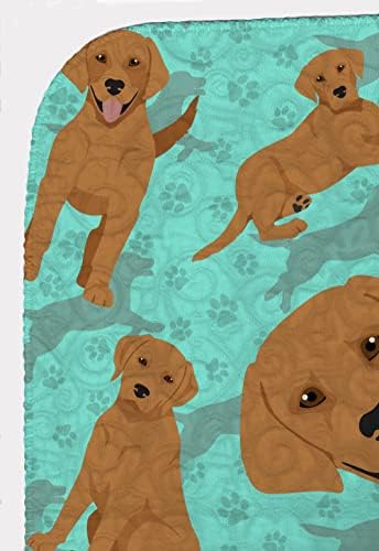 Caroline's Treasures MLM1009LQB Red Fox Labrador Retriever Quilted Blanket 50x60 Artwork Pattern Quilted Throw Blanket for Bed, Couch, Sofa, Soft and Lightweight