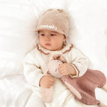 lulumoon Muslin Baby Security Blanket: Soft Bunny Lovey for Self-Soothe