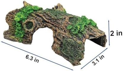 Resin Hollow Tree Trunk Fish Tank Decorations Bettas House Cave