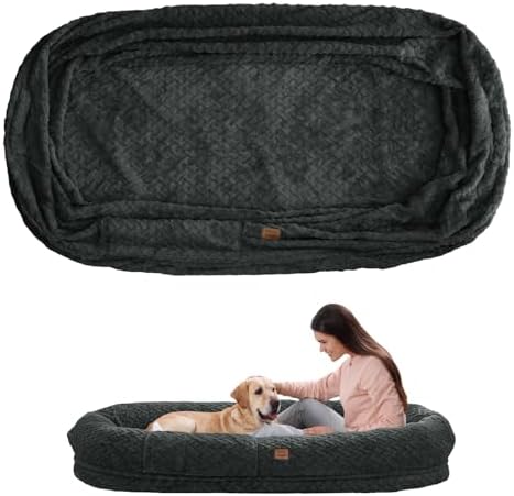 ChiXnuggle Faux Fur Washable Human Dog Bed Cover（Only Human Dog Bed）