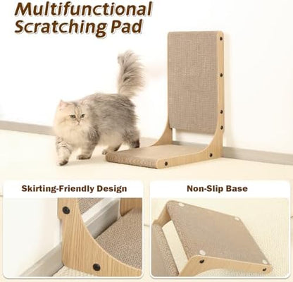 Zakkart 2-Pack L-Shaped Cat Scratching Board, Cardboard, 19.7" Tall (M)
