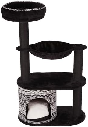 TRIXIE Giada Cat Tower Scratching Post, Condo with Removable Cushion, Hammock, Top Platform Bed 28.66 LBS