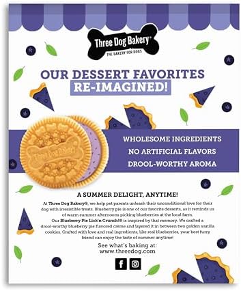 Three Dog Bakery Lick'n Crunch! Dog Treats - 13 oz