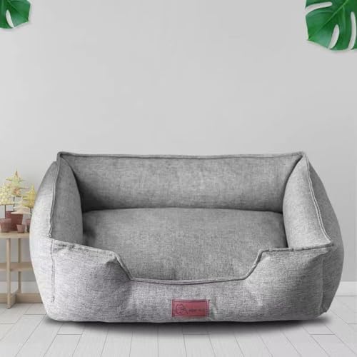 Dog Bed, Removable and Washable Dog Kennel Dog Sofa Litter pet Kennel Four Seasons Dog Kennel cat Kennel cat Litter. (Grey Coat, Size XL (Recommended Within 40kg))