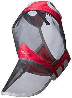 Harrison Howard CareMaster Pro Luminous Horse Fly Mask Large Eye Space Full Face Standard with Nose No Ears Ruby Full Size