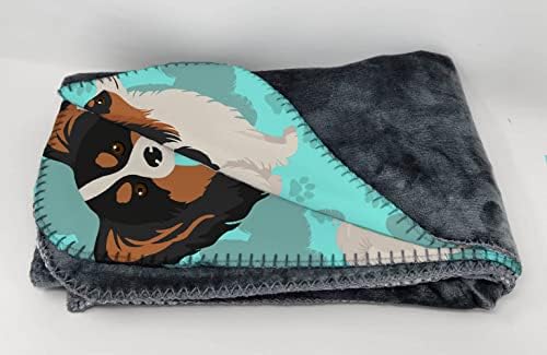 Caroline's Treasures MLM1082TBLT Tricolor Papillon Soft Travel Blanket with Bag Airplane Blanket, Indoor Outdoor Camping Blanket for Traveling, Picnics, Beach Trips, Concerts