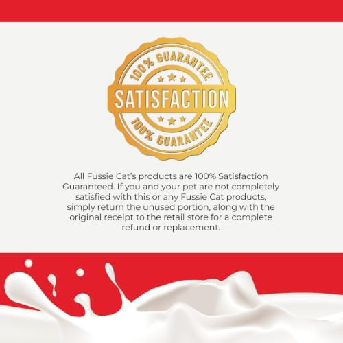 Fussie Cat Premium Tuna with Salmon in Goat Milk Puree, lickable cat Treats, 0.5oz Pouch Pack of 4