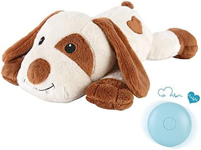 WEOK Heartbeat Dog Toy for Puppy- Helps for Dog Anxiety Relief and Calming Aid, Stuffed Animal Anxiety Calming Behavioral Aid Puppy Heartbeat Toy Sleep aid for Dogs Cats Pets