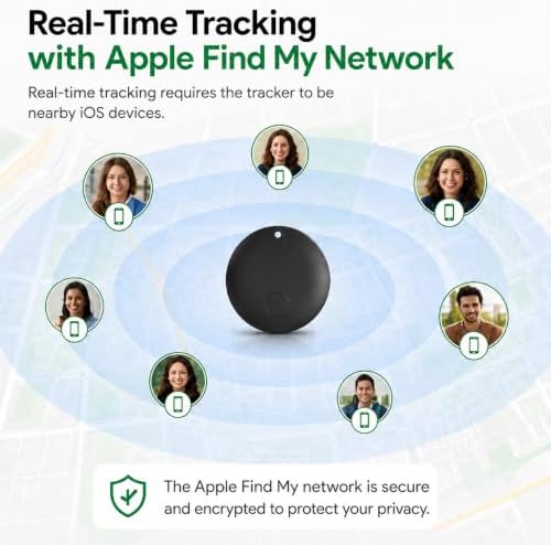 Cat GPS Tracker Collar, Pet Tracker for Cats (iOS Only), Waterproof Smart Tag Compatible with Apple Find My, No Monthly Fee, Tracking Collar for Small Large Cats (Tracker for cat)