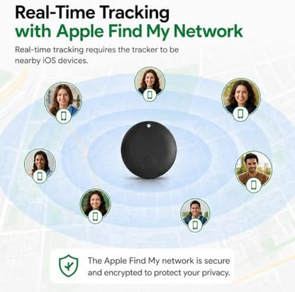 Cat GPS Tracker Collar, Pet Tracker for Cats (iOS Only), Waterproof Smart Tag Compatible with Apple Find My, No Monthly Fee, Tracking Collar for Small Large Cats (Tracker for cat)
