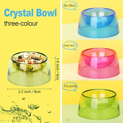 Hamster Food Bowl,Small Animals Food Water Bowl,Water Feeder Container, Hamster Bowls Dwarf Hamsters Food Bowl,Feeding Bowl for Dwarf Hamsters,Mice,Small Animals 3pcs