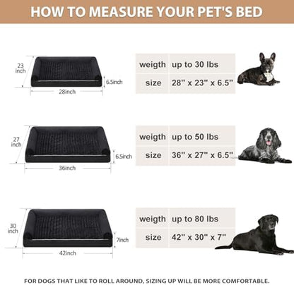 BFPETHOME Orthopedic Washable XLarge Dog Bed for Senior Dog Cozy Sleep