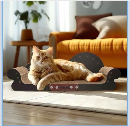 Cat Scratcher Sofa Bed, Corrugated Cardboard, High Density Thick Material, Large Space, Recyclable, Furniture Protector