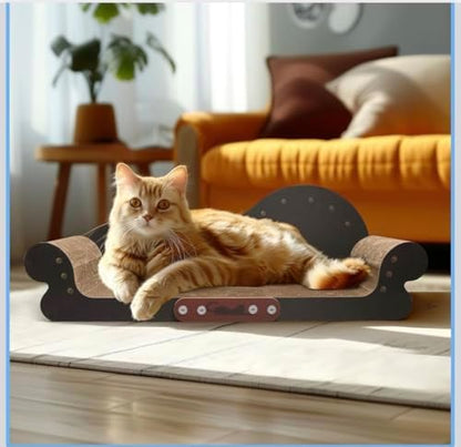 Cat Scratcher Sofa Bed, Corrugated Cardboard, High Density Thick Material, Large Space, Recyclable, Furniture Protector