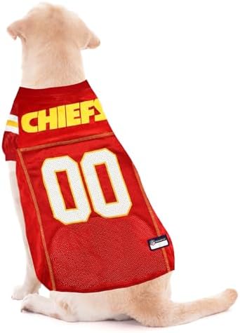 Pets First NFL Dog Jersey, Kansas City Chiefs, Size 3XL. Officially Licensed, Comfortable Mesh Jersey for Dogs