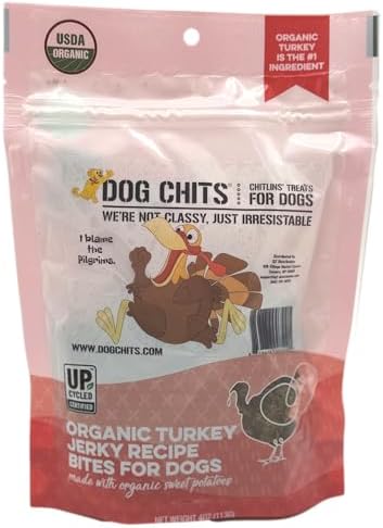 Dog Chits Turkey and Sweet Potato Soft Chew for Dogs - Dog and Puppy Chews | Made in USA | Organic Turkey | All-Natural Treats | Large & Small Breeds | Organic Sweet Potato | 4 oz.