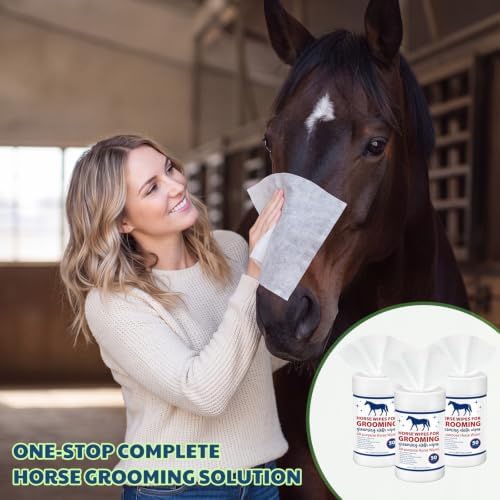 2 Pack Horse Grooming Cleaning Wipes 100 Pcs Reusable Cleaners