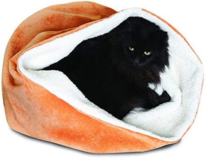 17 inch Villa Vintage Burrow Cat Bed, Gray