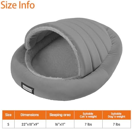 Balance 2 in 1 Cat Bed Cave for Kittens and Small Dogs, Cat Tents for Indoor Cats, Covered Cat Beds with Removable Cushion, Calming Cat Nest, Cat Hideaway, Washable Cat House with Non-Slip Bottom