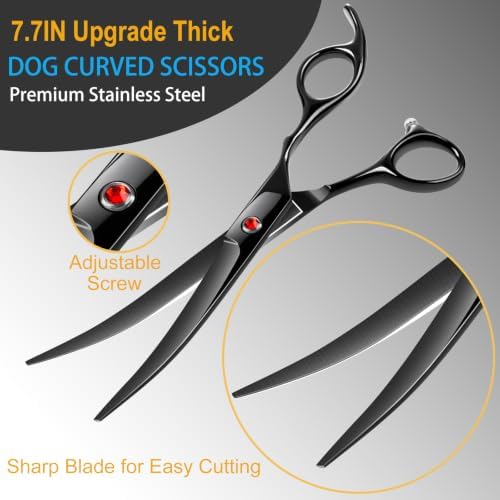 5 in 1 Premium Thick Professional Large 7IN Dog Grooming Scissors