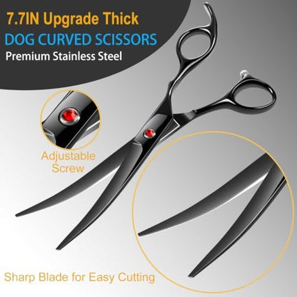 5 in 1 Premium Thick Professional Large 7IN Dog Grooming Scissors