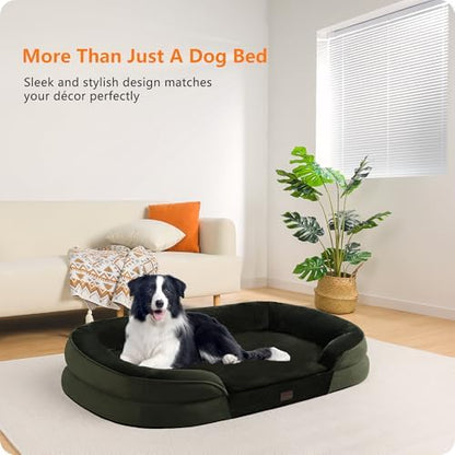 Dwanton Orthopedic Waterproof Large Dog Bed Sofa, Gel Memory Foam, 38"