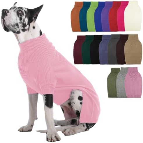 IECOii Great Dane Sweater,Extra Large Dog Sweaters for Giant Breed Dogs 4XL