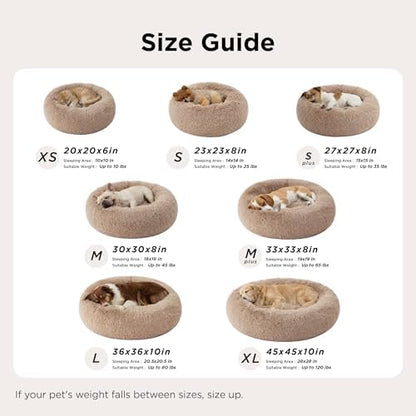 Bedsure Calming Dog Bed Medium Large Size Dogs Washable Pet Bed,33ins