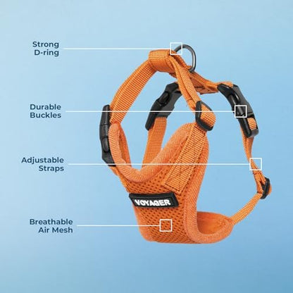 Voyager Step-in Lock Dog Harness - Orange, Large