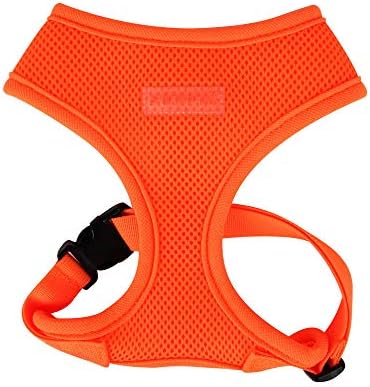 Puppia Soft Harness A - M Over-The-Head Soft Mesh Harness Neon Orange