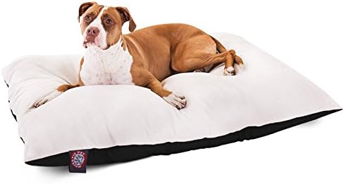 Majestic Pet Rectangle Large Dog Bed Washable – Removable Slipcover Pet Bed – Dog Crate Bed Super Value Pillow Dog Bed – Dog Kennel Bed for Sleeping - Dog Bed Large Breed 36 x 48 Inch – Black