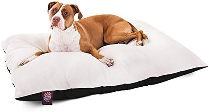 Majestic Pet Rectangle Large Dog Bed Washable – Removable Slipcover Pet Bed – Dog Crate Bed Super Value Pillow Dog Bed – Dog Kennel Bed for Sleeping - Dog Bed Large Breed 36 x 48 Inch – Black