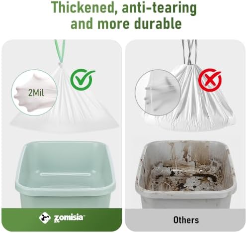 ZOMISIA Top Entry Cat Litter Box Liners - 20 Count 38" x 24" Litter Bags